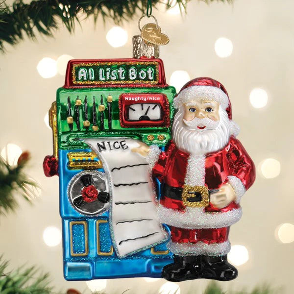 Santa's AI List Bot Ornament