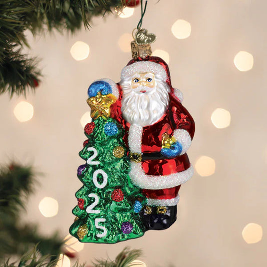 2025 Santa With Tree Ornament
