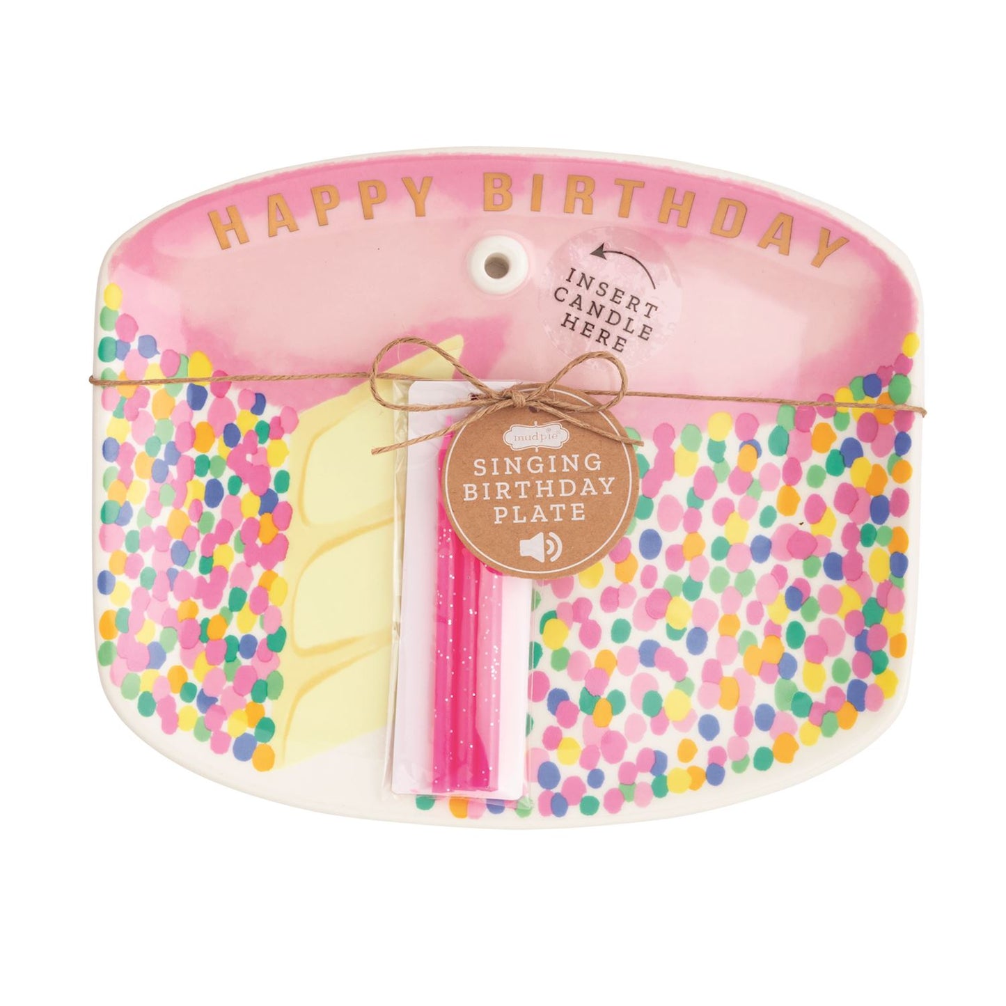 Pink Birthday Plate Set