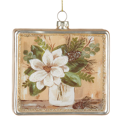 Magnolia And Evergreen Ornament