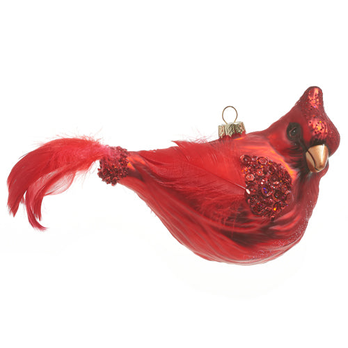 Cardinal Feather Tail Ornament