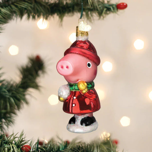 Peppa Pig With Snowball Ornament