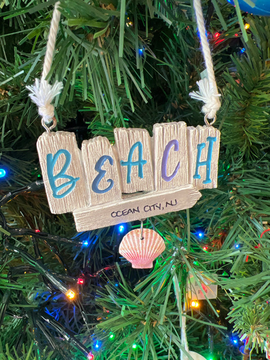 Beach Sign Ornament