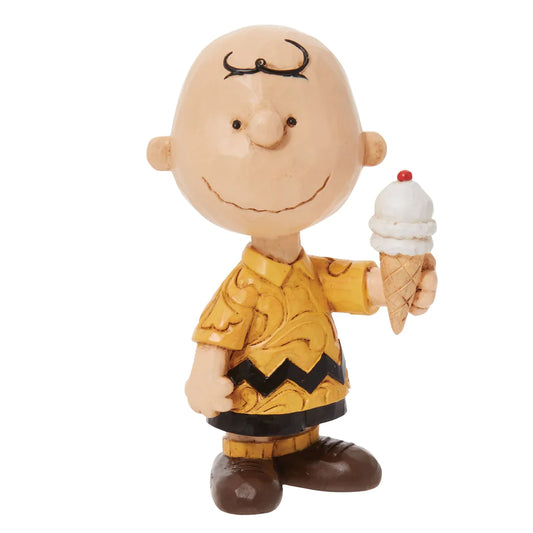 Charlie Brown With Ice Cream Mini Figurine