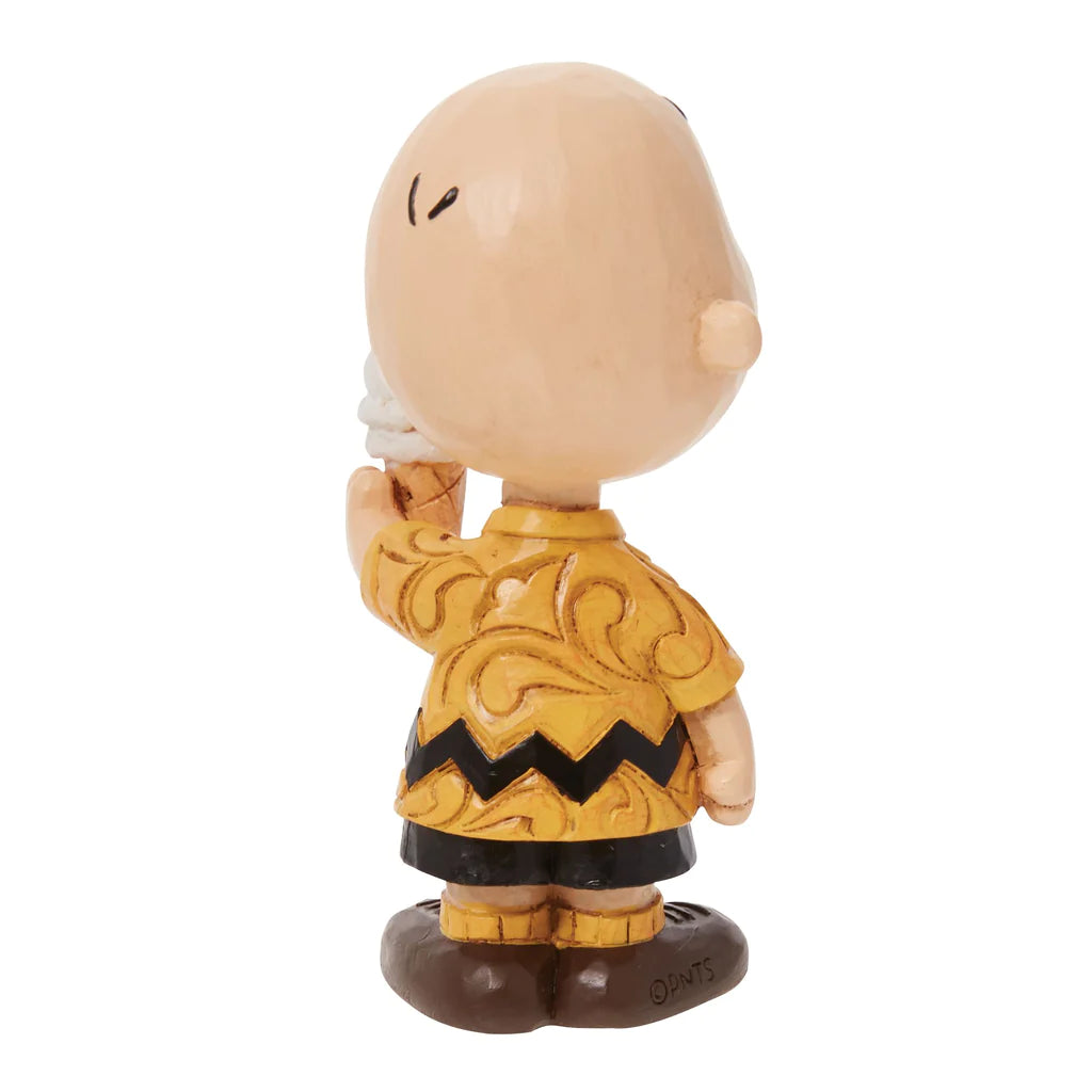 Charlie Brown With Ice Cream Mini Figurine