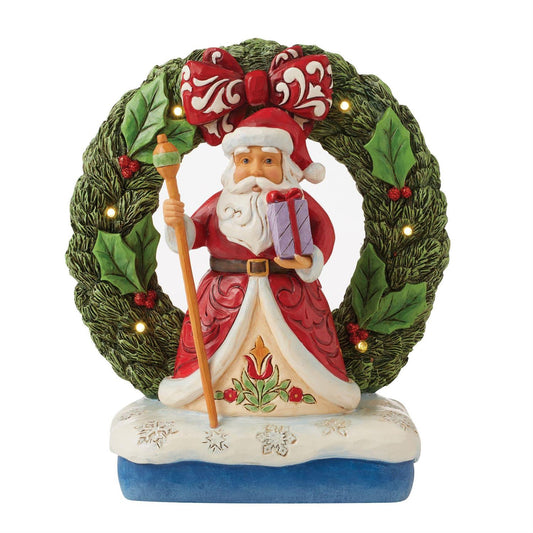 Santa In Open LED Figurine