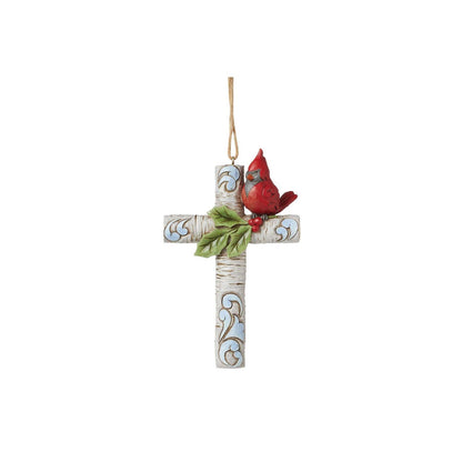 Cardinal On Cross Ornament