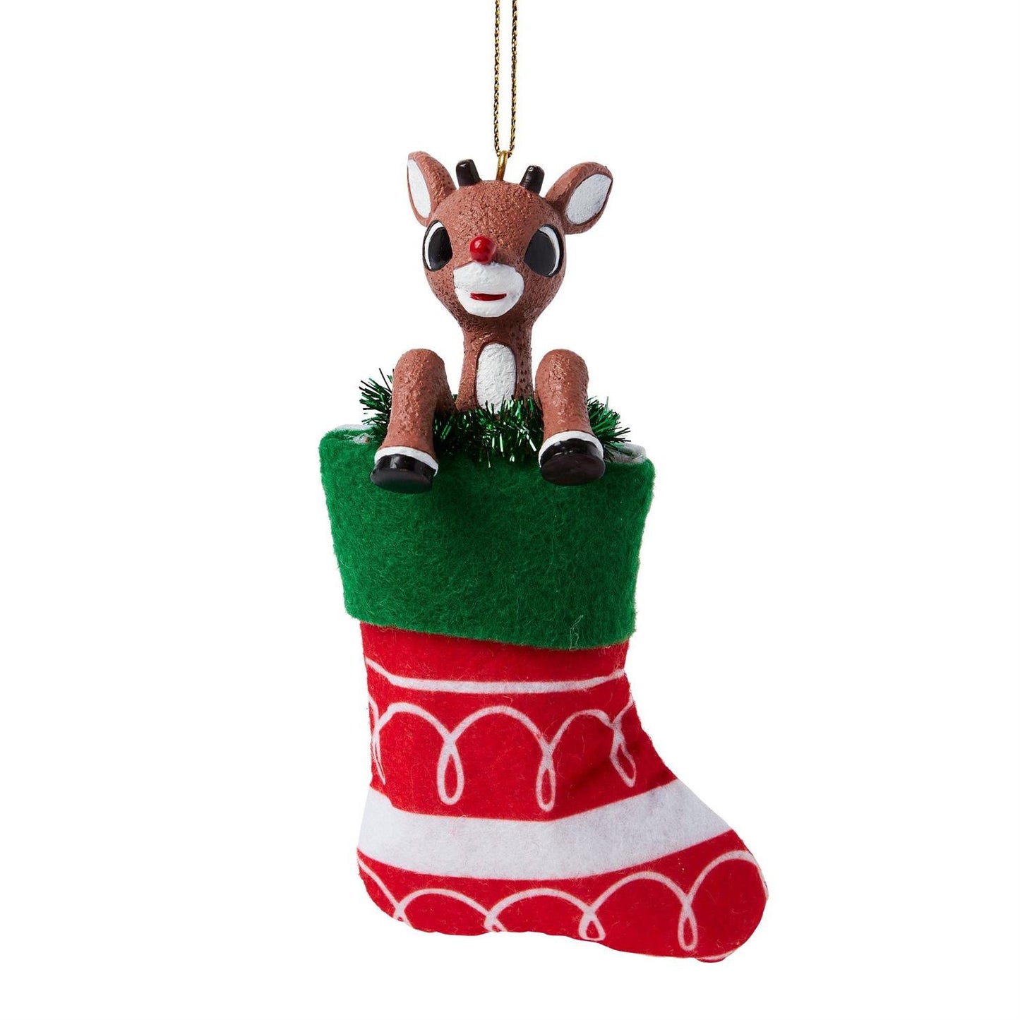 Rudolph In Stocking Ornament