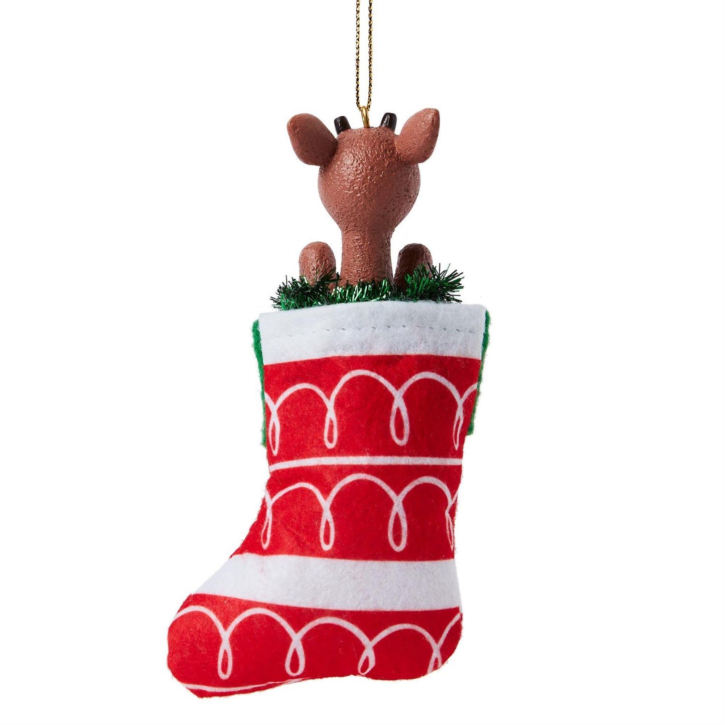 Rudolph In Stocking Ornament