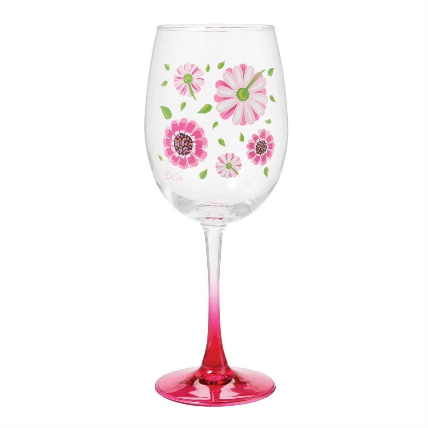 Oops a Daisy Wine Glass