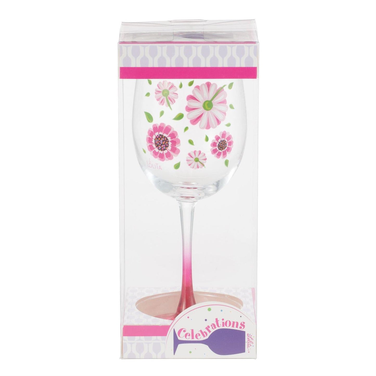 Oops a Daisy Wine Glass