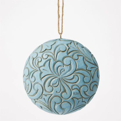 Blue and Gold Holy Family Ornament