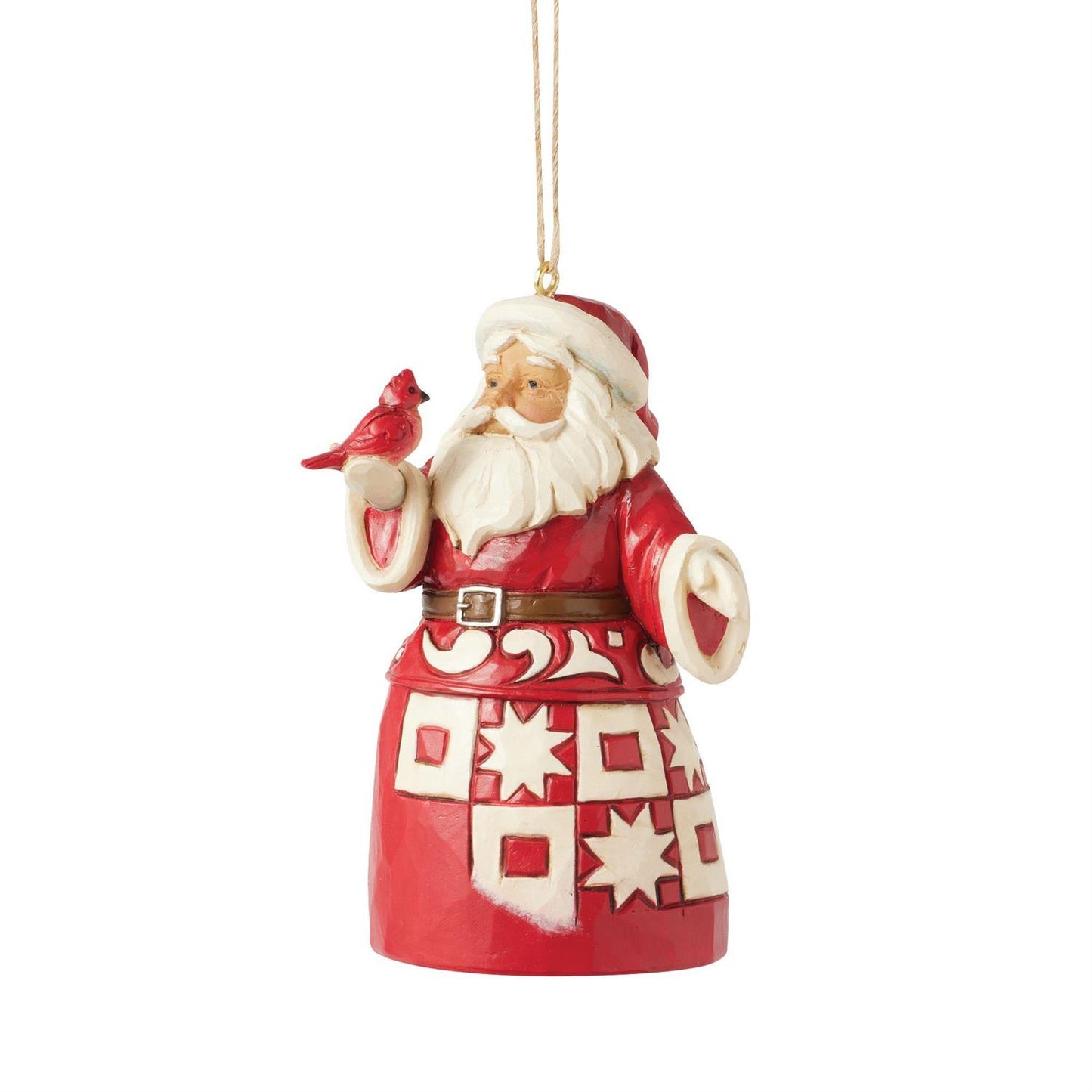 Nordic Santa with Cardinal Ornament