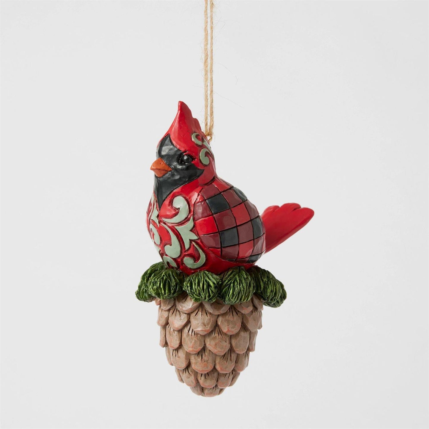 Cardinal Pinecone Ornament