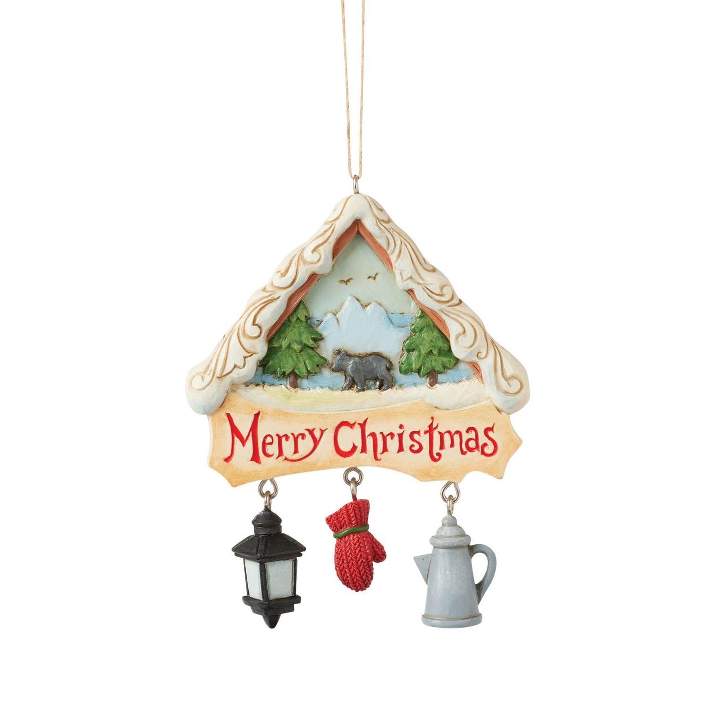 Lodge Scene and Charms Ornament