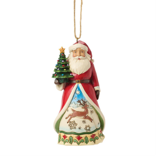 Santa and Vintage Christmas Tree Ornament