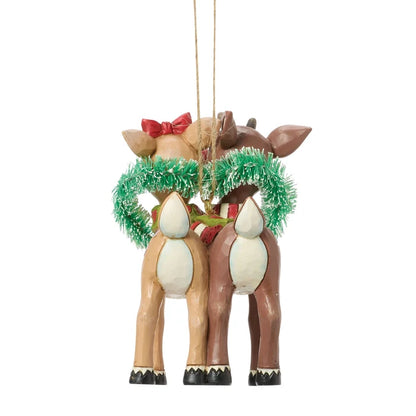 Rudolph & Clarice Heart Ornament
