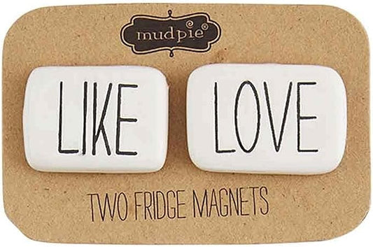Like/Love Ceramic Magnet Set