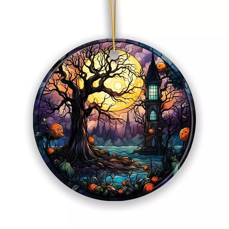 Spooky Haunted House Ornament