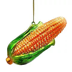Corn on the Cobb Glass Ornament