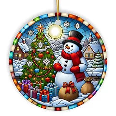 Winter Festivity Snowman Ornament