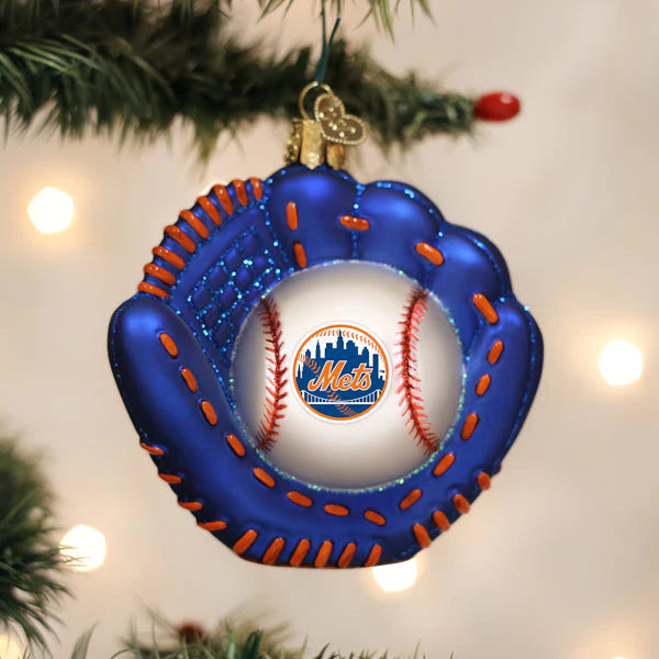 Mets Baseball Mitt Ornament