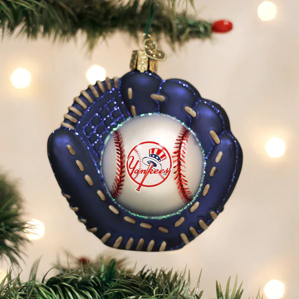 Yankees Baseball Mitt Ornament