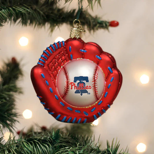 Philles Baseball Mitt Ornament