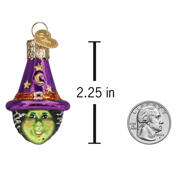 Gumdrops Mini Witch Head Ornament