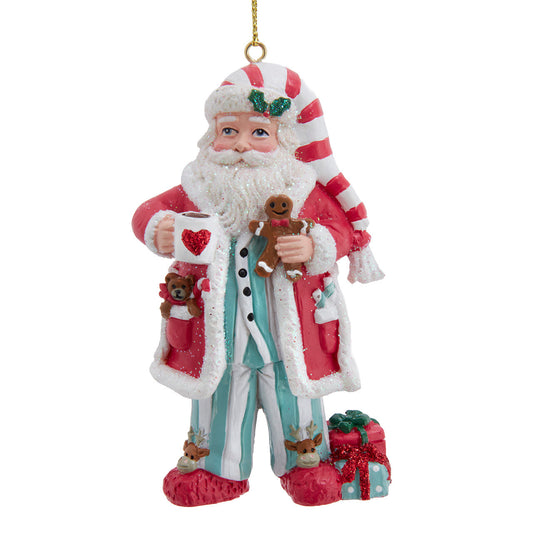 Pajama Party Santa Ornament