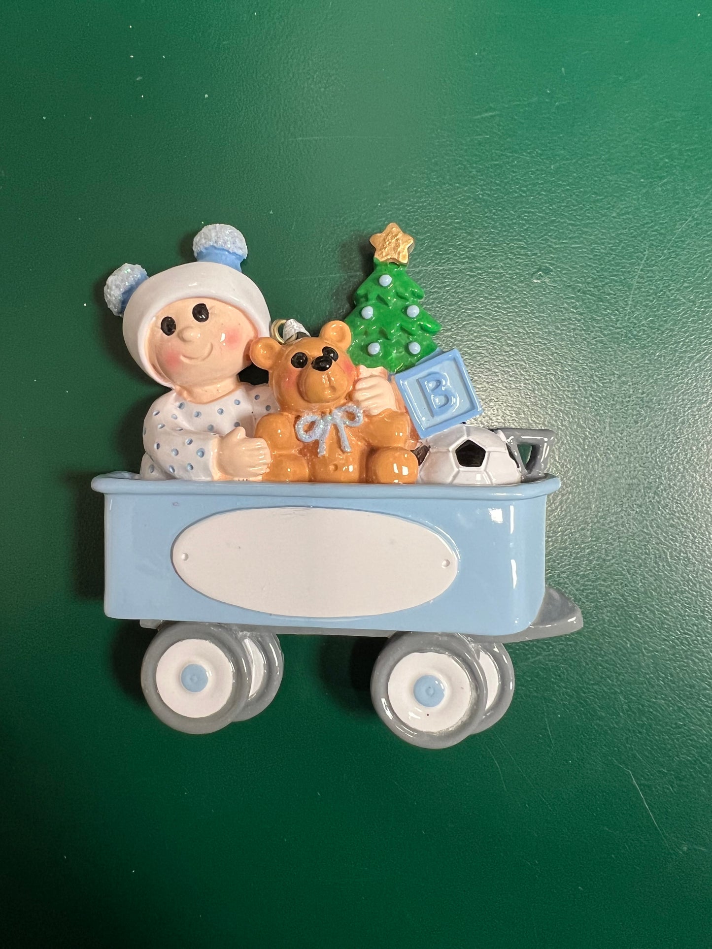 Christmas Baby Wagon Blue