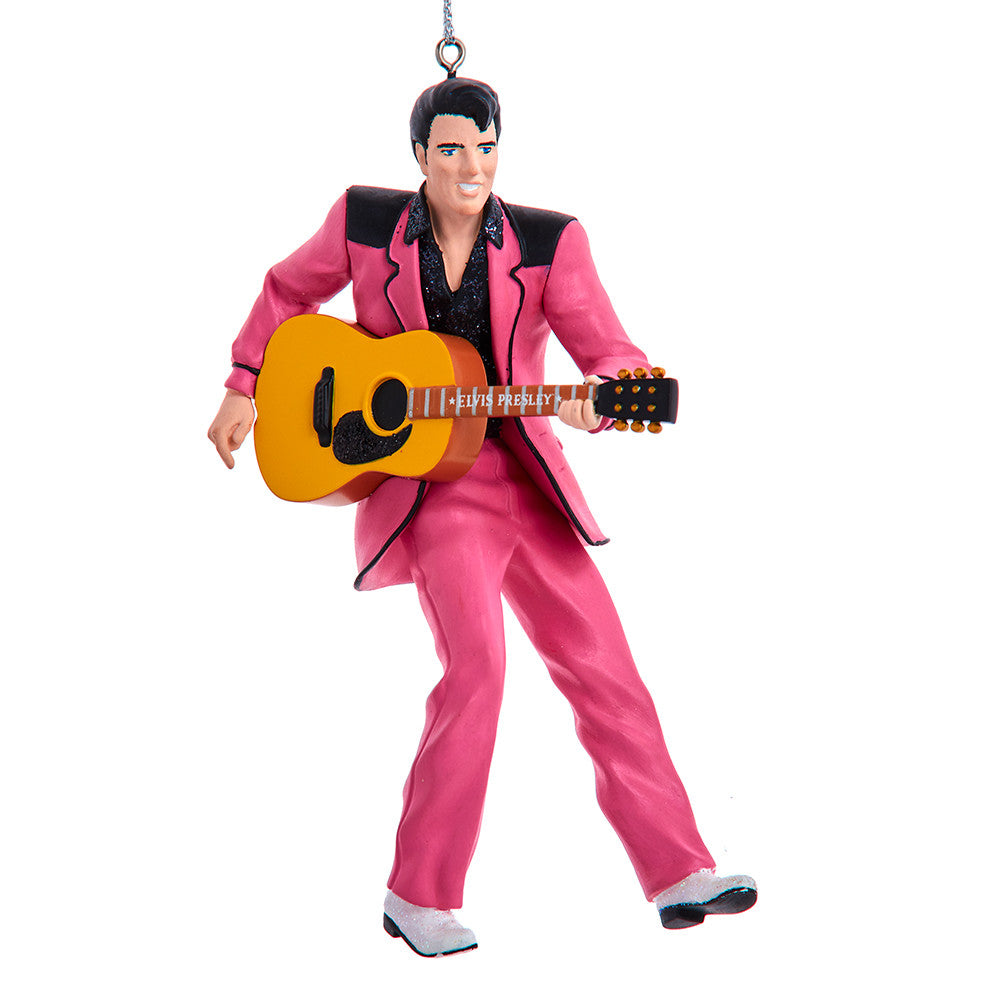 Elvis in Pink Suit w/ Guitar Ornament