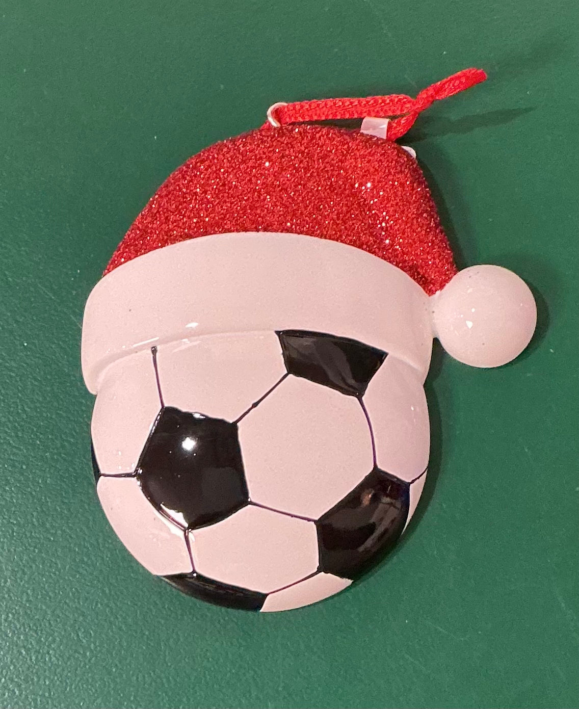Soccer Santa Hat Ornament