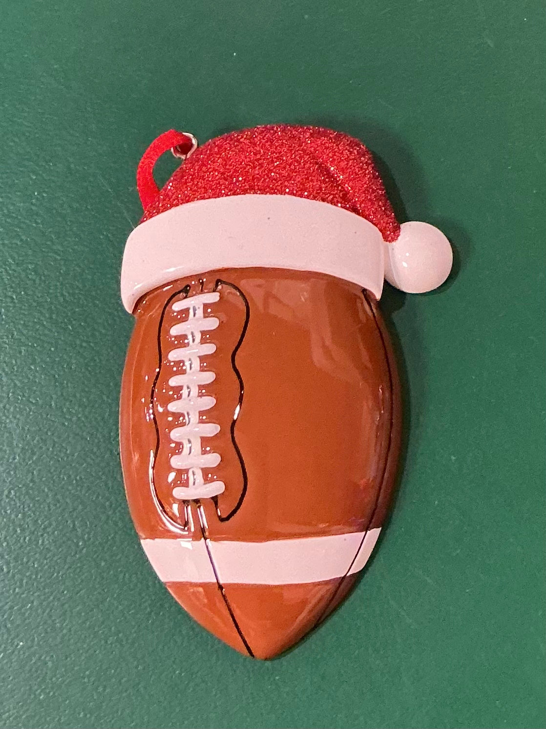 Football Santa Hat Ornament