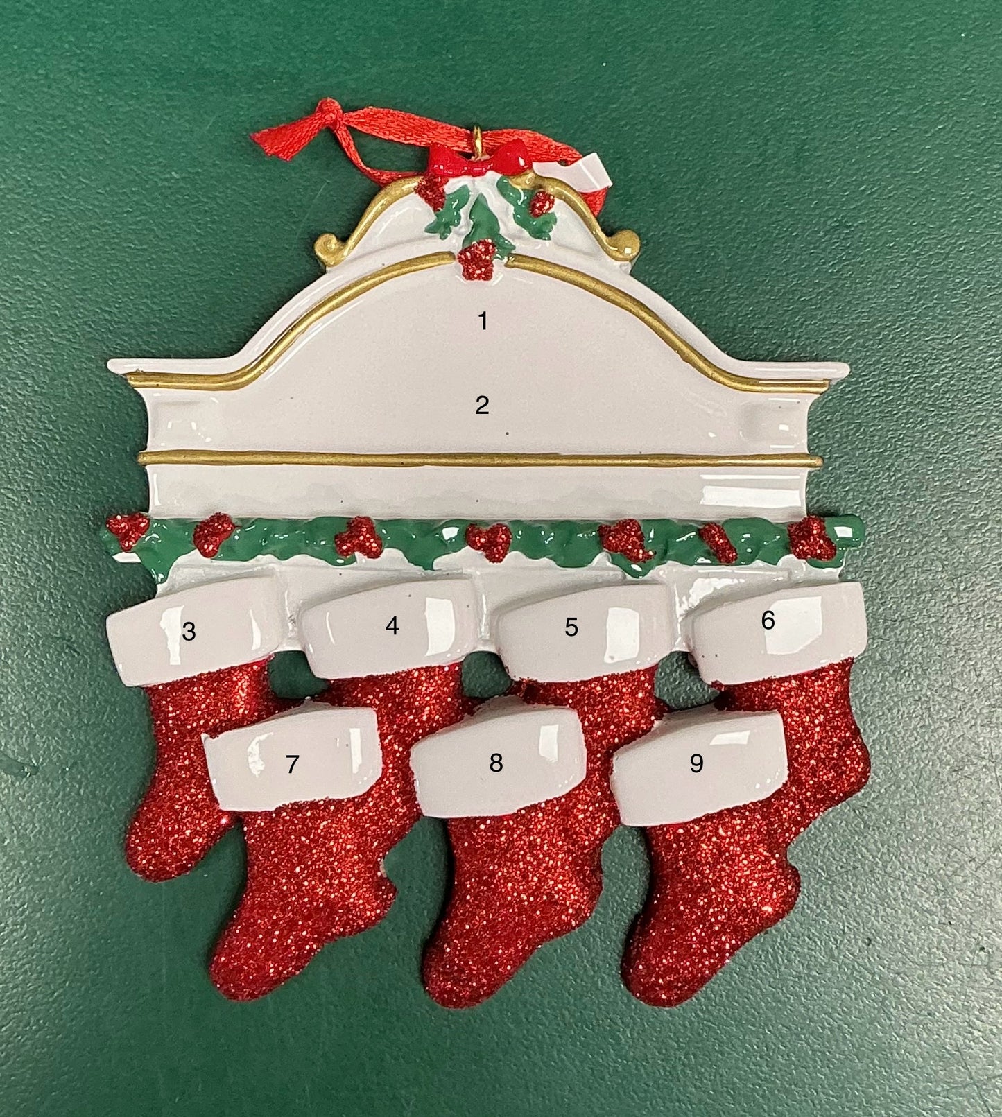 Stockings on the Mantle (family of 7)