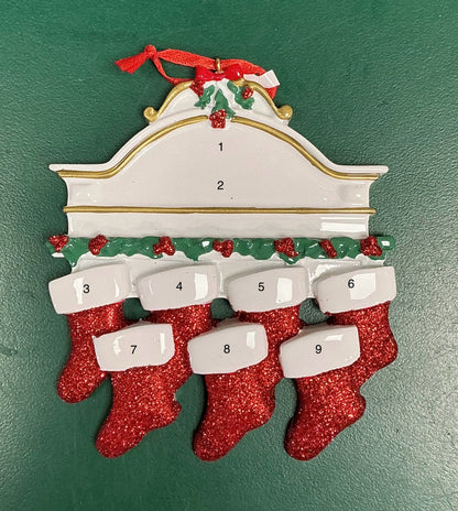 Stockings on the Mantle (family of 7)