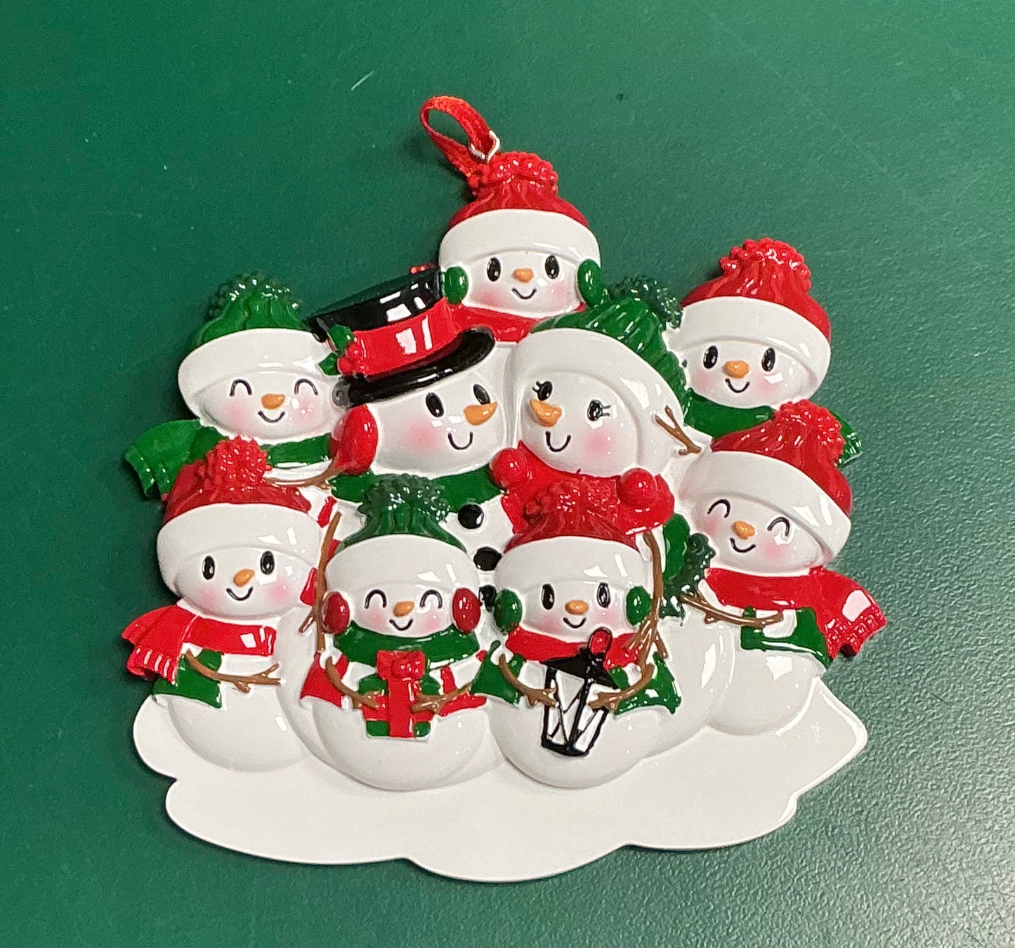 Happy Cheery Snowman Family of 9