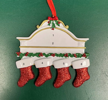 Stockings on the Mantle (family of 4)