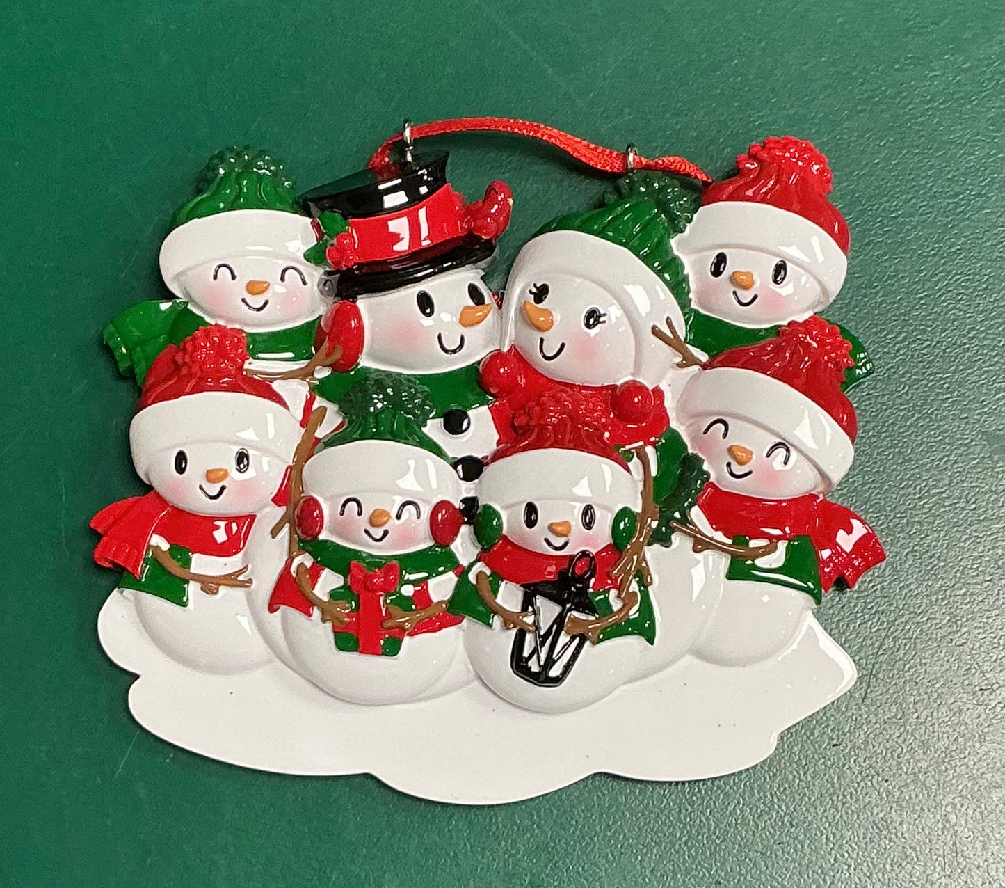 Happy Cheery Snowman Family of 8
