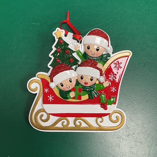 Family in Sleigh - 3