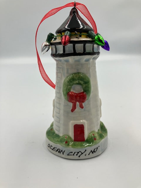 Lighthouse With Lights Ornament