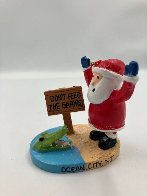 Don't Feed The Gators Santa Ornament