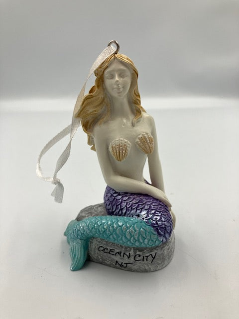 Mermaid On Rock Ornament