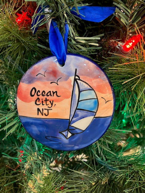 OCNJ Sailboat Ornament