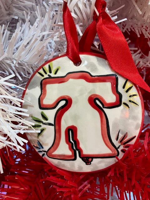 Phillies Red Bell Ornament