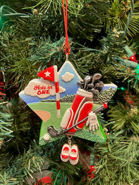 Golf Star Shaped Ornament