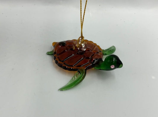 Sea Turtle Egyptian Glass Ornament