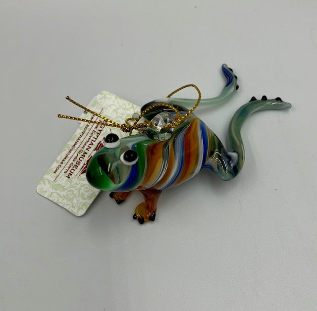 Multicolor Frog Egyptian Glass Ornament