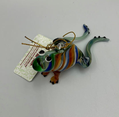 Multicolor Frog Egyptian Glass Ornament