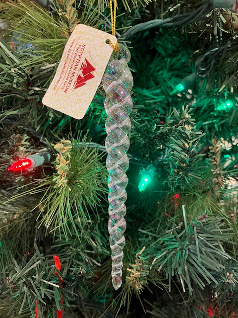 Braided Icicle Egyptian Glass Ornament